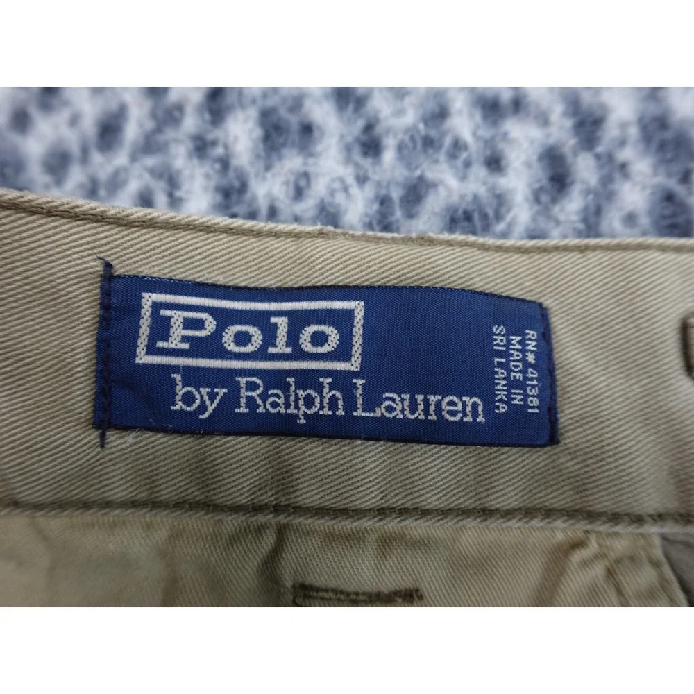 Polo Ralph Lauren Cargo Shorts Mens 34 Khaki‎ Tan Raw Hem Utility Twill